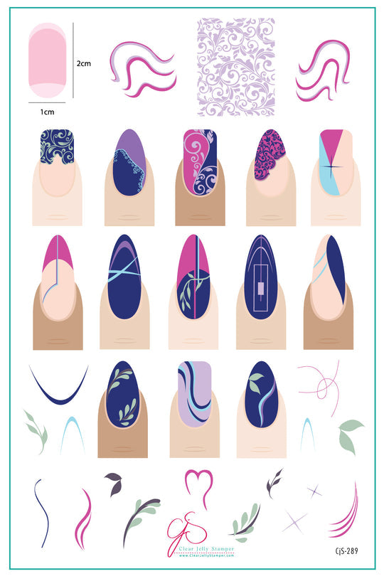 Clear Jelly Stamper- CjS-289- French Mani- Three