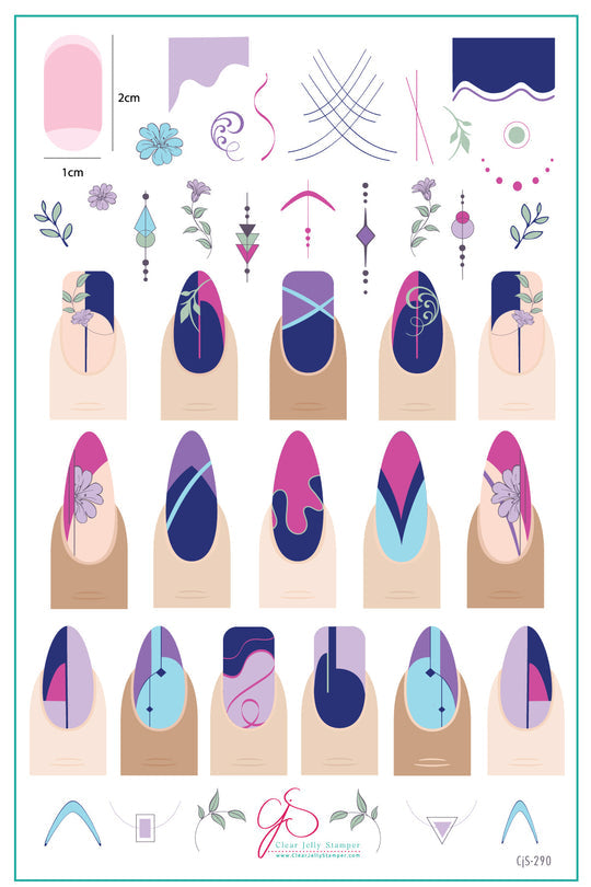 Clear Jelly Stamper- CjS-290- French Mani- Four