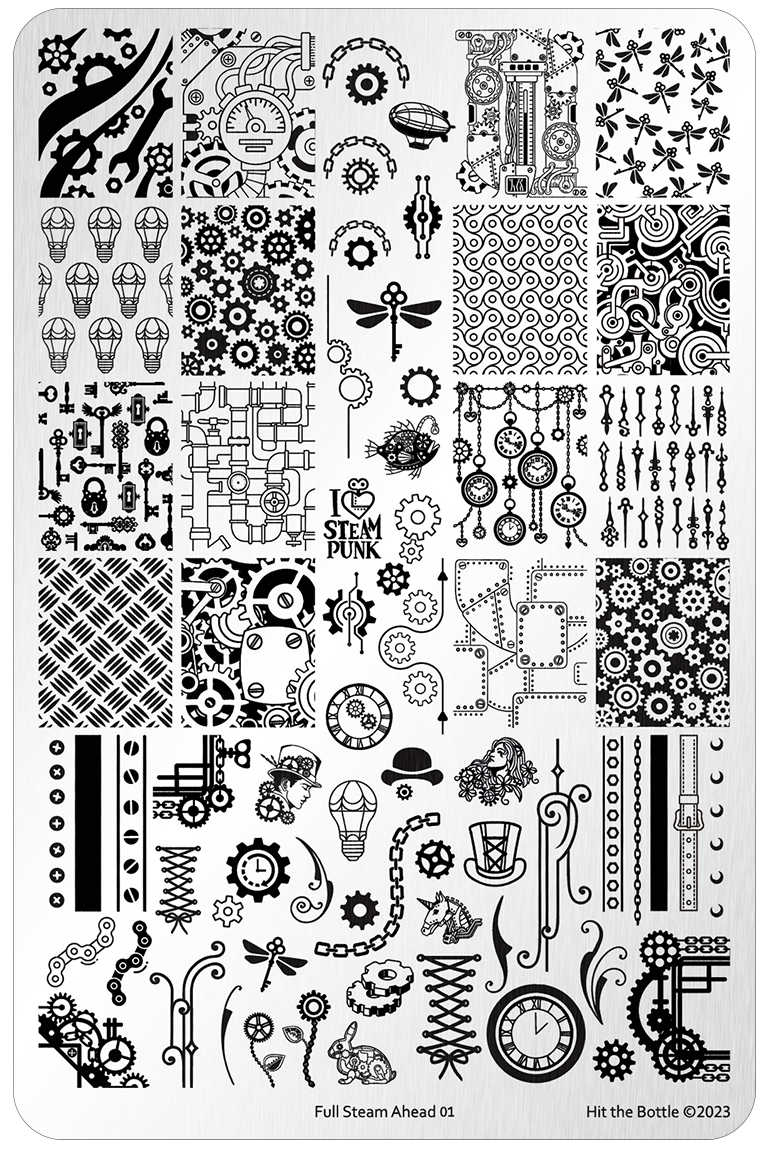 Hit the Bottle- Stamping Plate- Full Steam Ahead 01