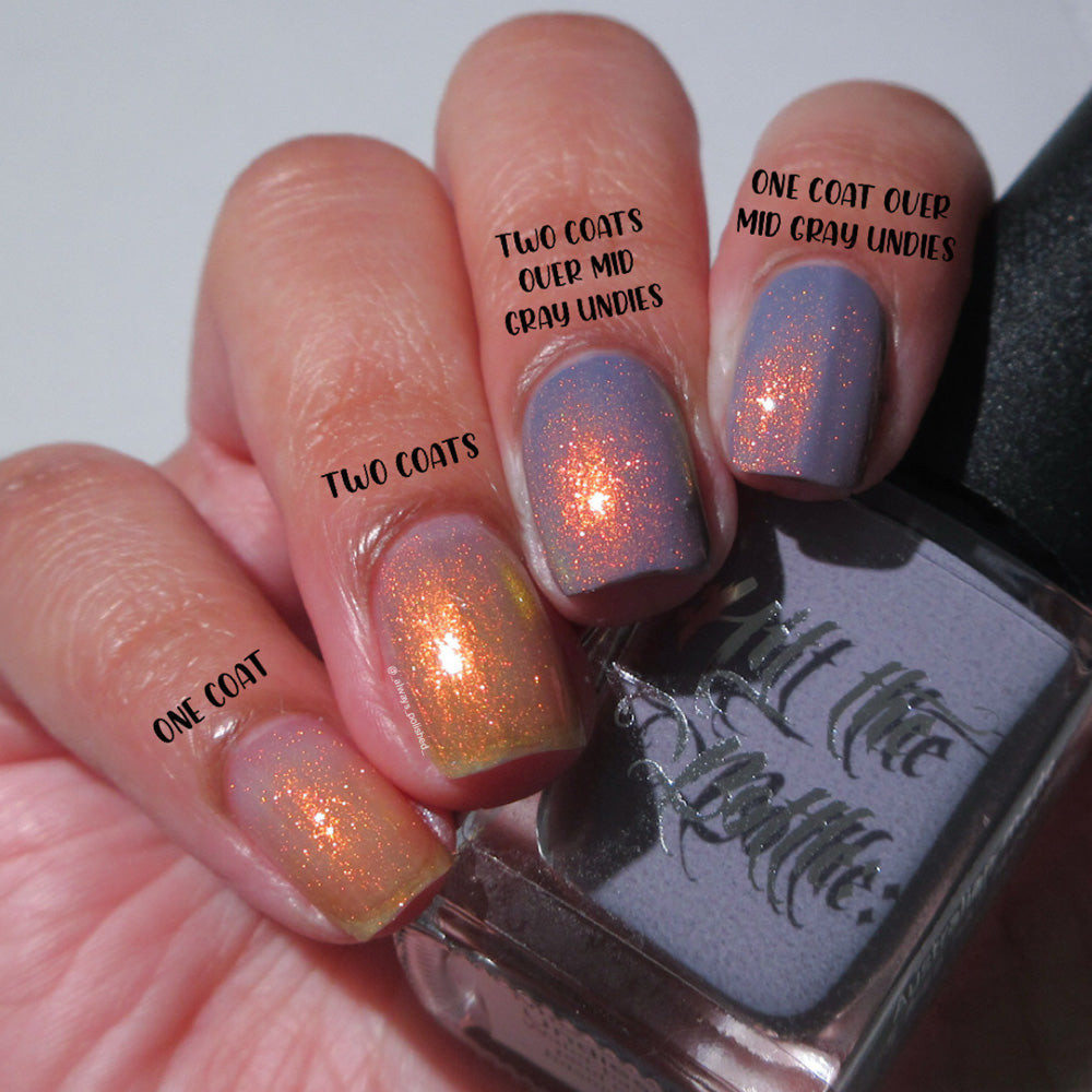 Hit the Bottle- Base Coat- Mid Gray Undies peel off base coat