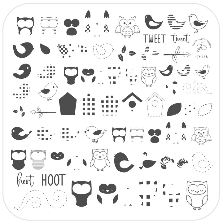 Clear Jelly Stamper- CjS-286- Patterned Spring- Two