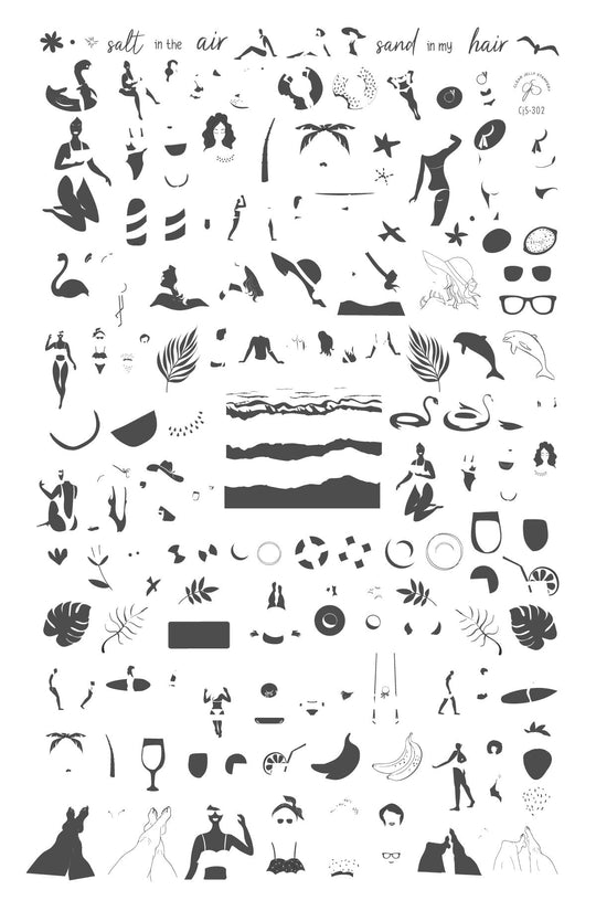 Clear Jelly Stamper- CjS-302- Sand in My Hair