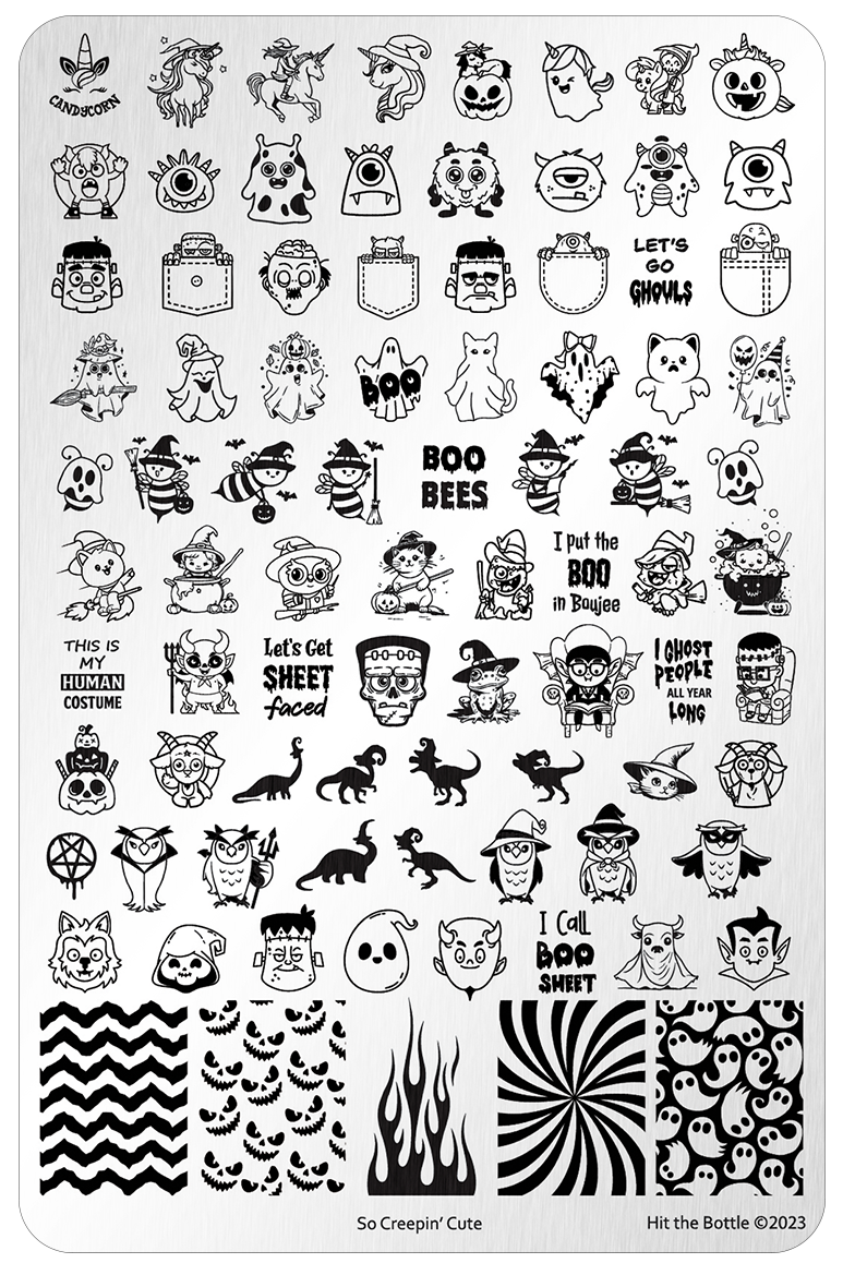 Hit the Bottle- Stamping Plate- So Creepin' Cute
