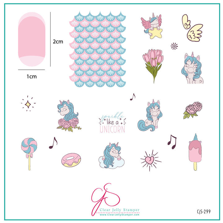 Clear Jelly Stamper- CjS-299- Sparkle Like a Unicorn