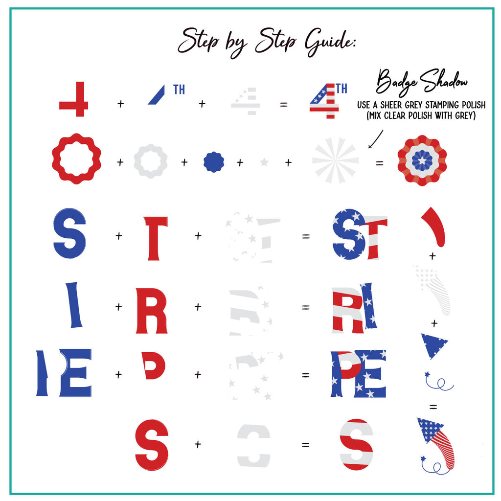 Clear Jelly Stamper- CjS-315- Stars & Stripes - Four
