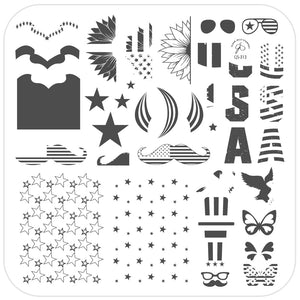 Clear Jelly Stamper- CjS-313- Stars & Stripes - Two