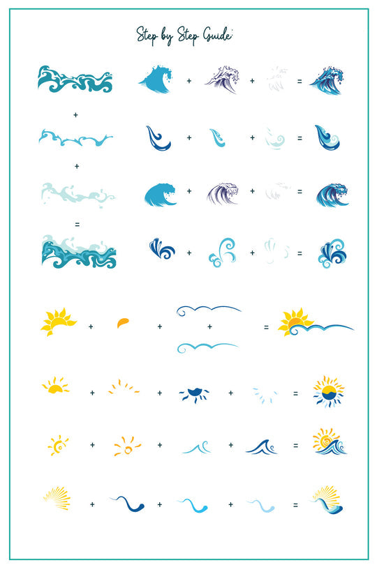 Clear Jelly Stamper- CjS-304- Sun and Waves
