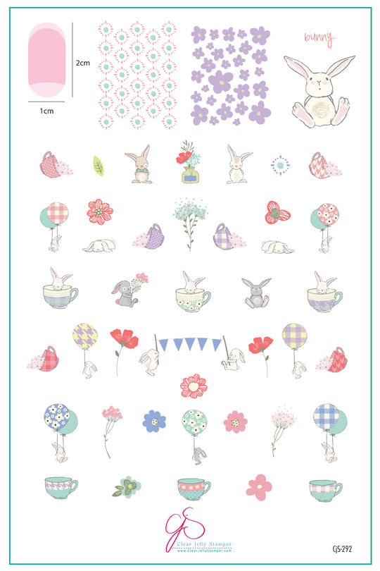 Clear Jelly Stamper- CjS-292- Sweet Spring Bunnies