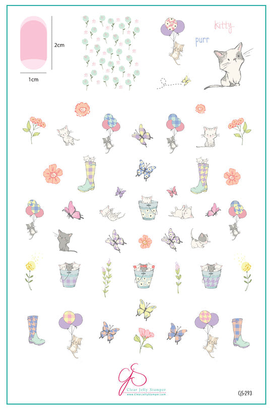 Clear Jelly Stamper- CjS-293- Sweet Spring Kitties