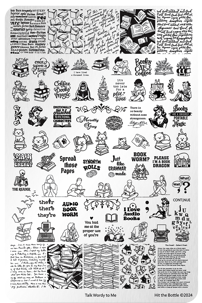 Hit the Bottle- Stamping Plate- Talk Wordy to Me