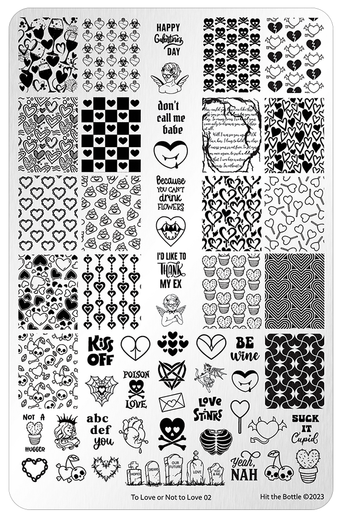 Hit the Bottle- Stamping Plate- To Love or Not to Love 02
