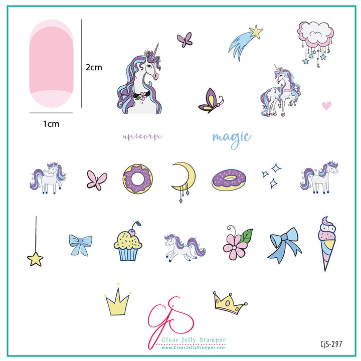 Clear Jelly Stamper- CjS-297- Unicorn Magic