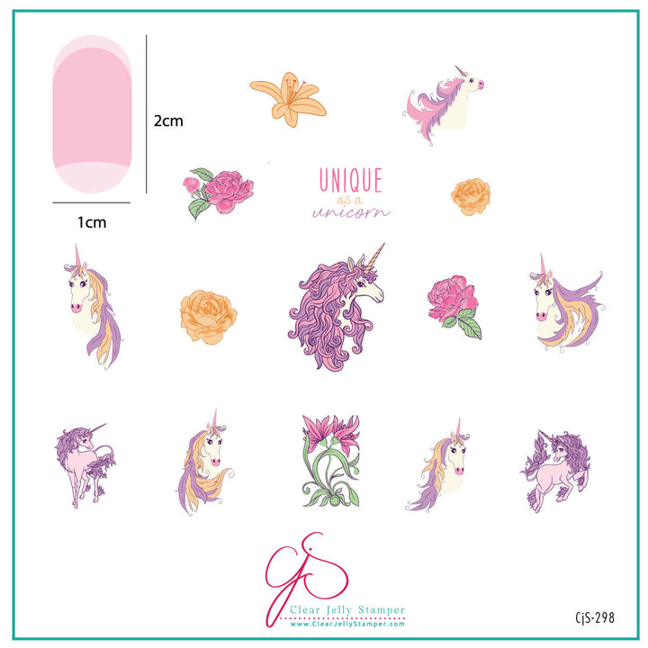 Clear Jelly Stamper- CjS-298- Unique as a Unicorn