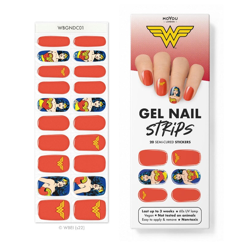 MoYou London- Wonder Woman 01 Gel Nail Strips
