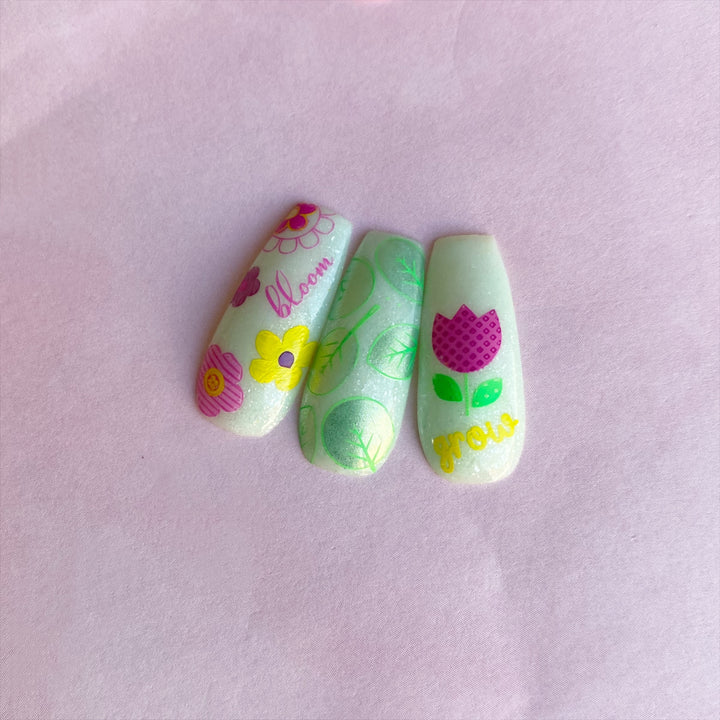 Clear Jelly Stamper- CjS-287- Patterned Spring- Three