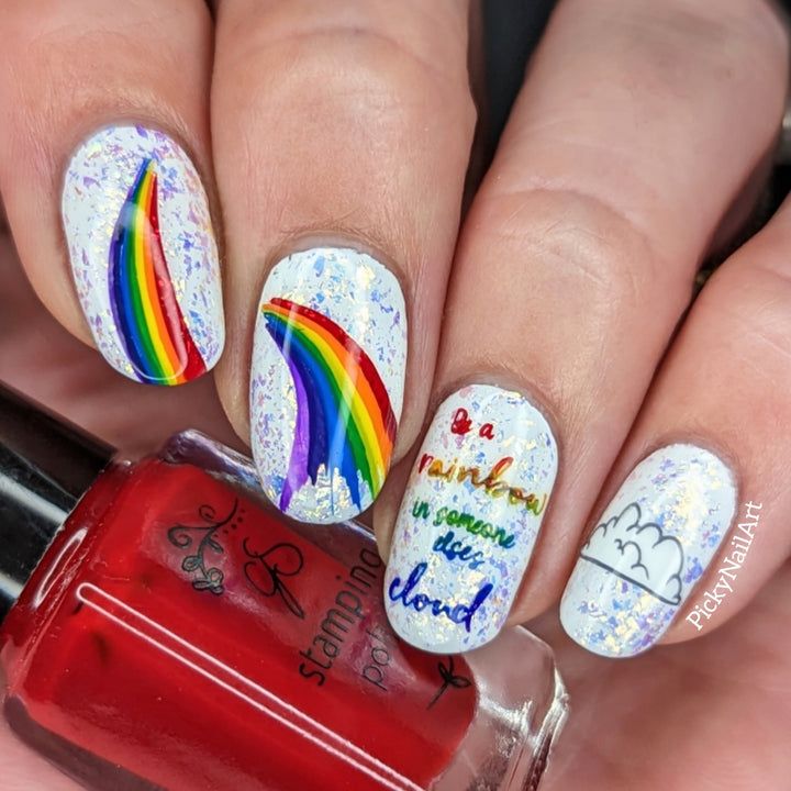 Clear Jelly Stamper- CjS-296- Chasing Rainbows