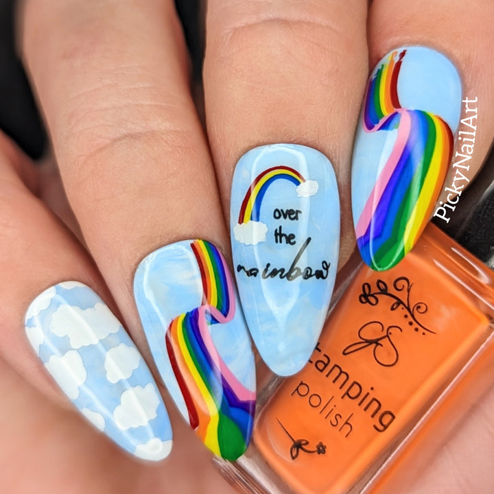 Clear Jelly Stamper- CjS-296- Chasing Rainbows