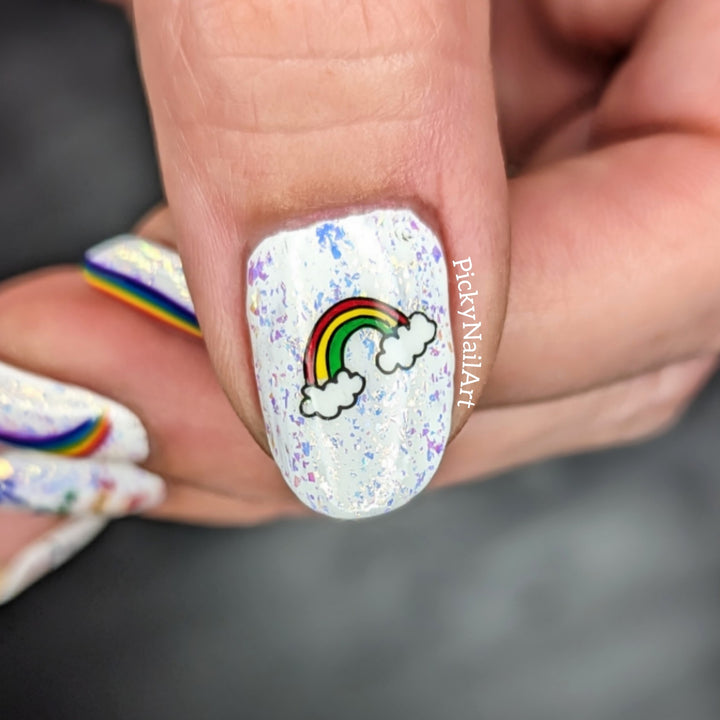 Clear Jelly Stamper- CjS-296- Chasing Rainbows