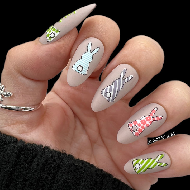 Clear Jelly Stamper- CjS-288- Patterned Spring- Four