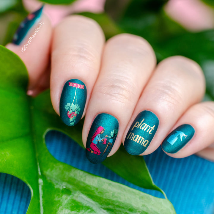 Clear Jelly Stamper- LC-07- Crazy Plant Lady