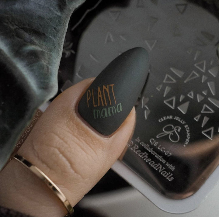 Clear Jelly Stamper- LC-07- Crazy Plant Lady