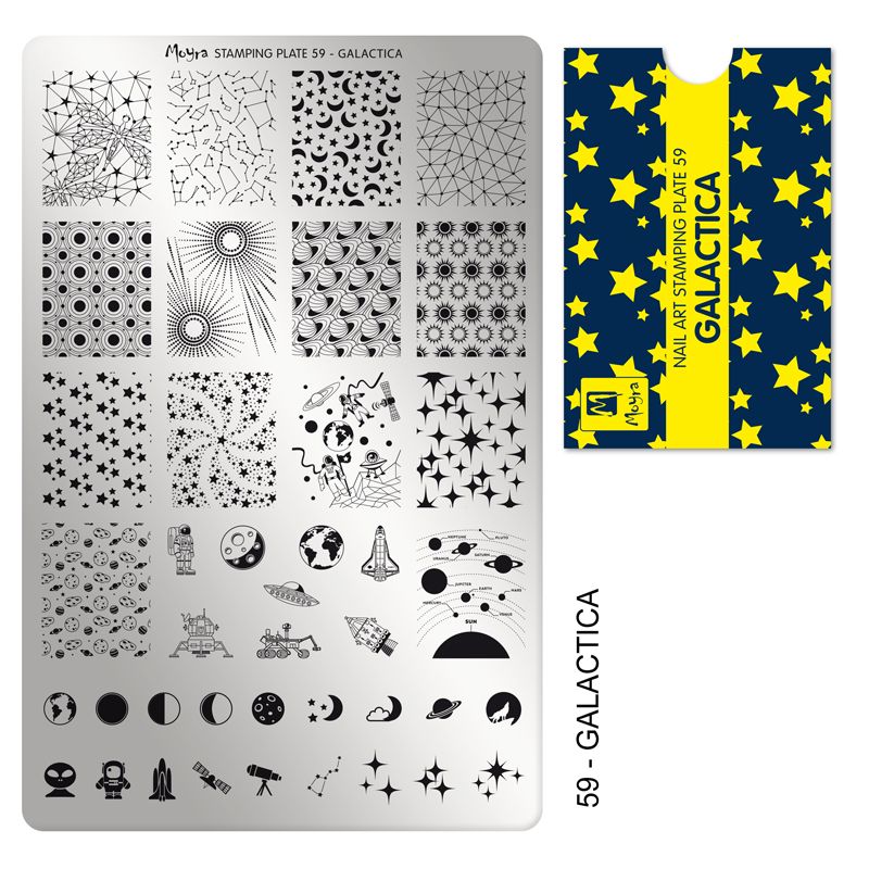 Moyra Stamping Plate 59 - Galactica