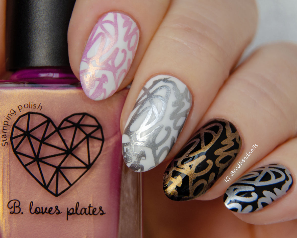 B. loves plates- Stamping Polish- BLP06 B. a Rose Gold