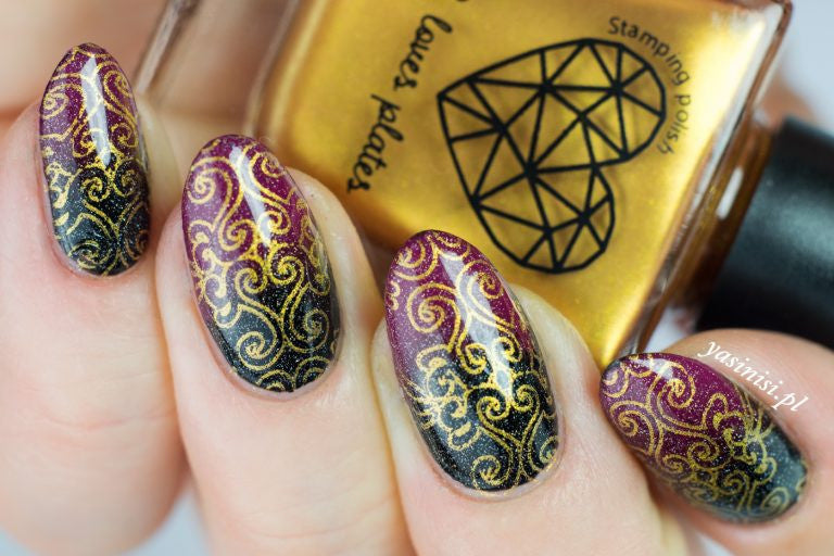 B. loves plates- Stamping Polish- BLP04 B. a Pure Gold
