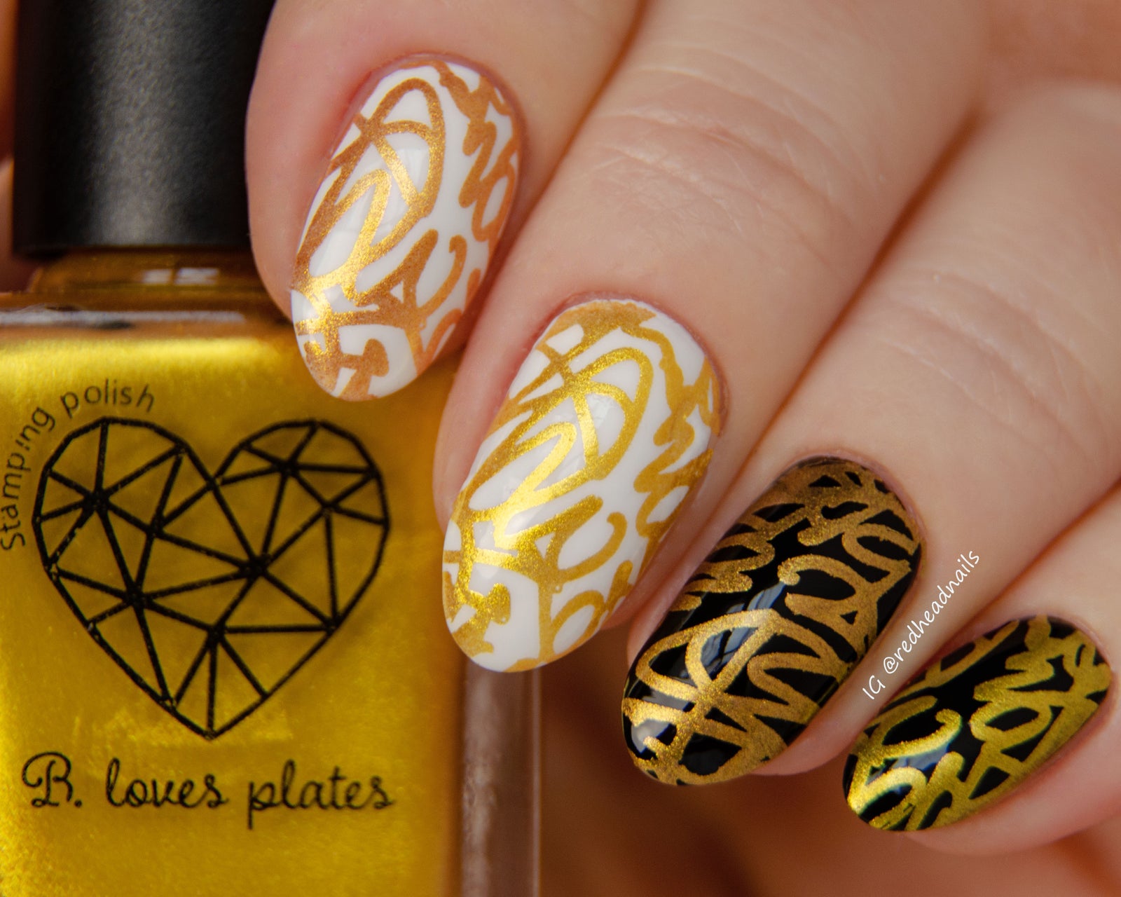 B. loves plates- Stamping Polish- BLP04 B. a Pure Gold