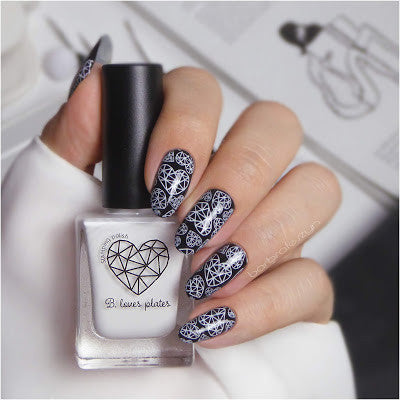 B. loves plates- Stamping Polish- BLP02 B. an Arctic Snow