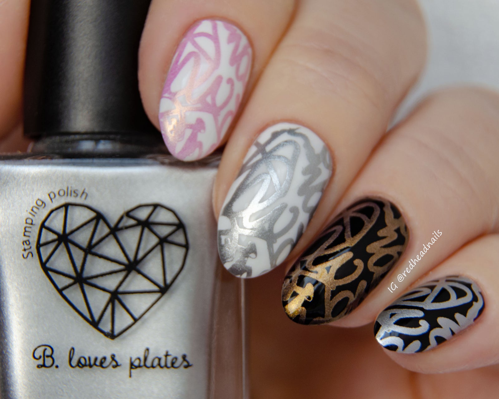 B. loves plates- Stamping Polish- BLP03 B. a Silver Dust