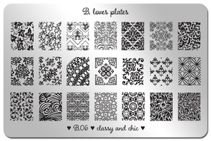 B. loves plates- Stamping Plates- B.06 classy and chic