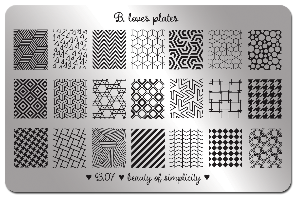 B. loves plates- Stamping Plates- B.07 beauty of simplicity