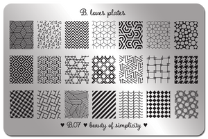 B. loves plates- Stamping Plates- B.07 beauty of simplicity
