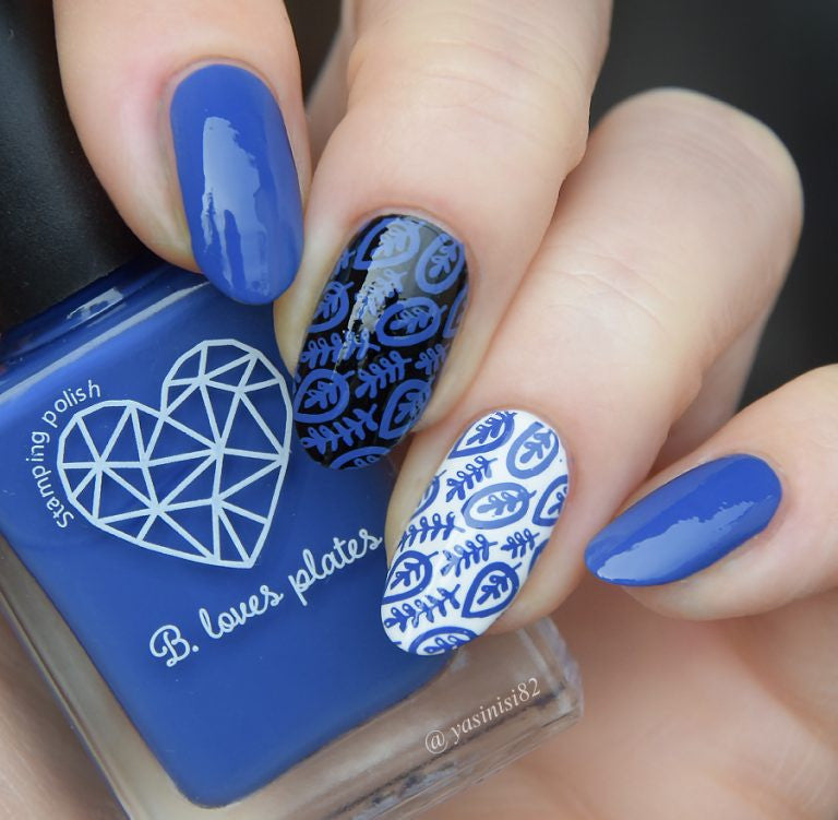 B. loves plates- Stamping Polish- BLP42 B. a Rainy Mood