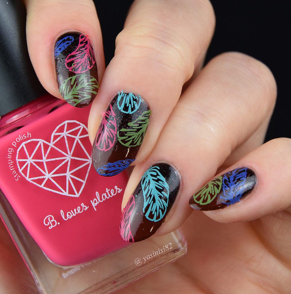 B. loves plates- Stamping Polish- BLP42 B. a Rainy Mood