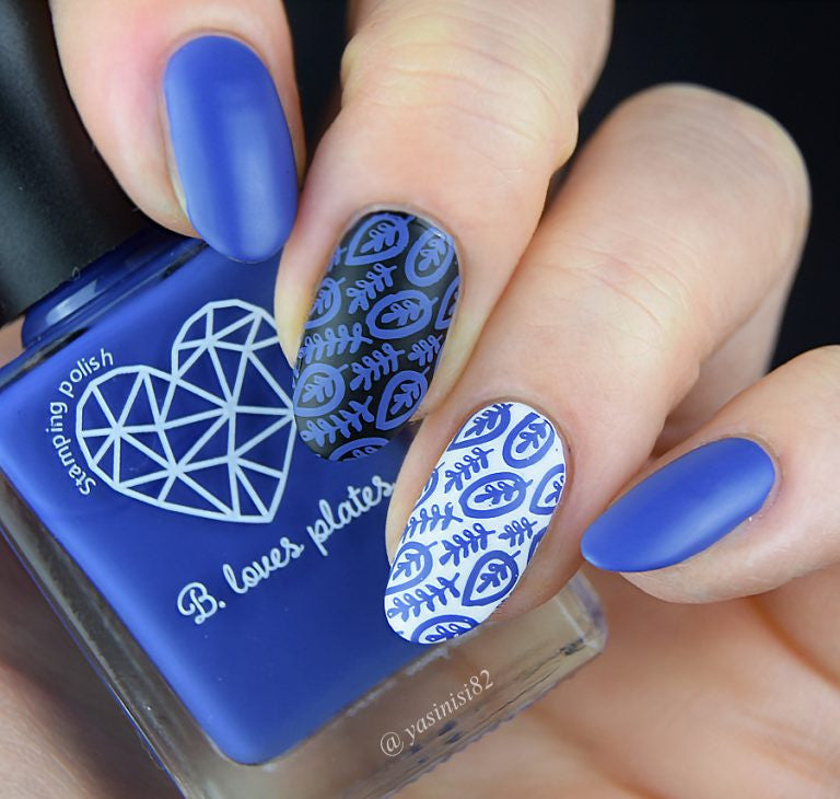 B. loves plates- Stamping Polish- BLP42 B. a Rainy Mood