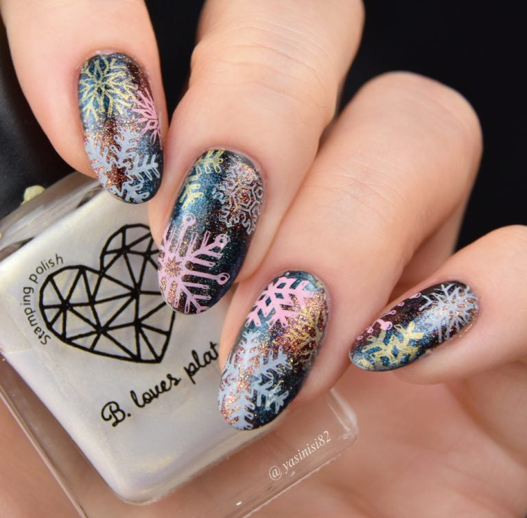 B. loves plates- Stamping Polish- BLP43 B. a Fern Frost