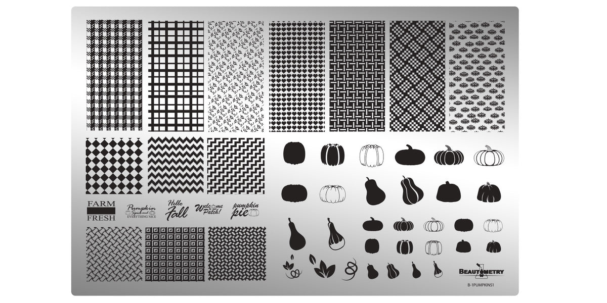 Beautometry- Stamping Plates- Pumpkin 01