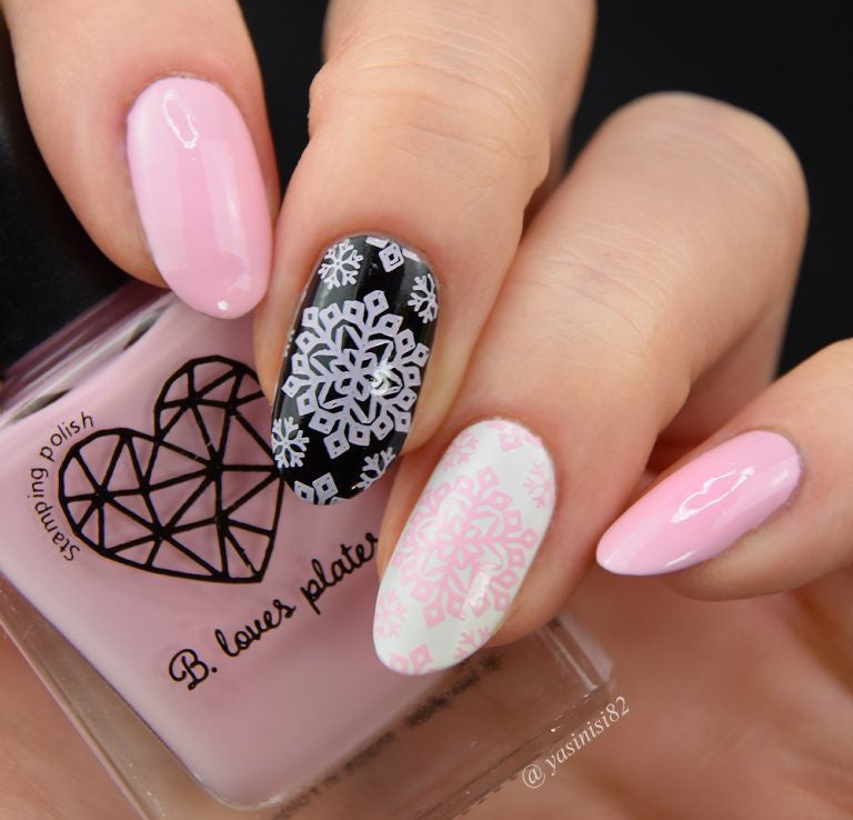 B. loves plates- Stamping Polish- BLP44 B. a Frozen Heart
