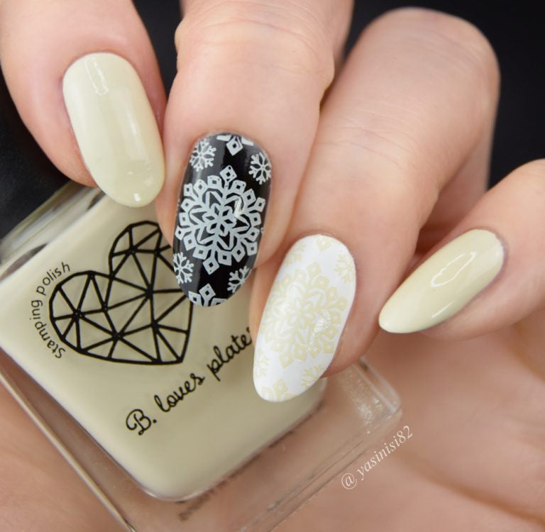 B. loves plates- Stamping Polish- BLP45 B. a Winter Sunlight