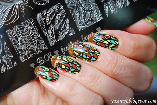 B. loves plates- Stamping Plates- B.08 feather fever