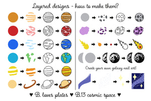 B. loves plates- Stamping Plates- B.13 cosmic space