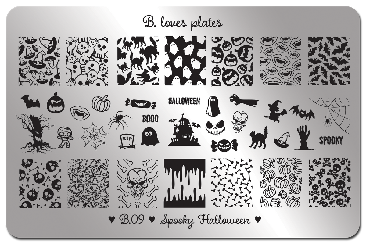 Halloween Nail Art Stamping Plate