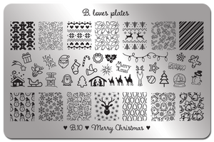 B. loves plates- Stamping Plates- B.10 Merry Christmas