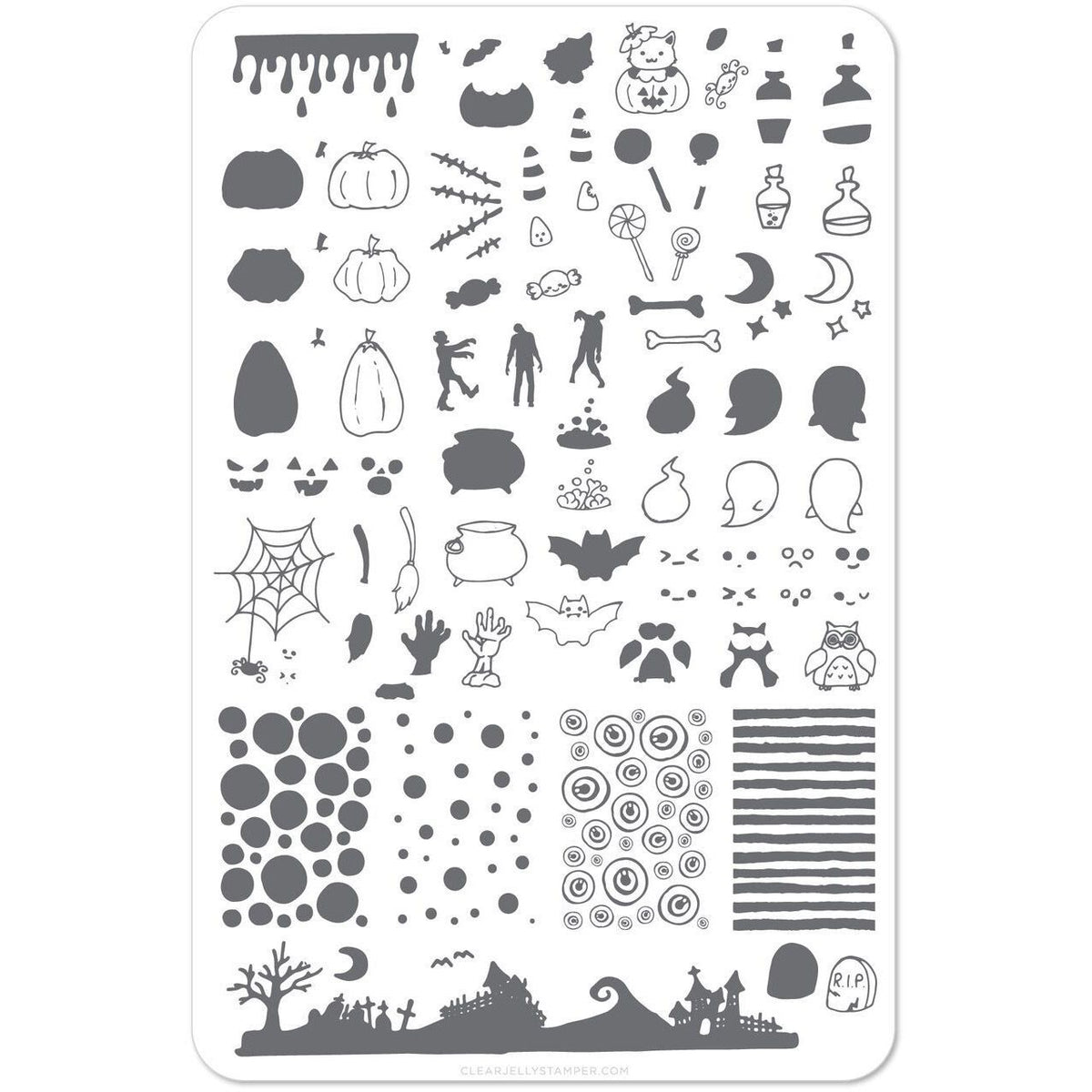 Clear Jelly Stamper- Halloween - Witches Brew (CjSH-21)