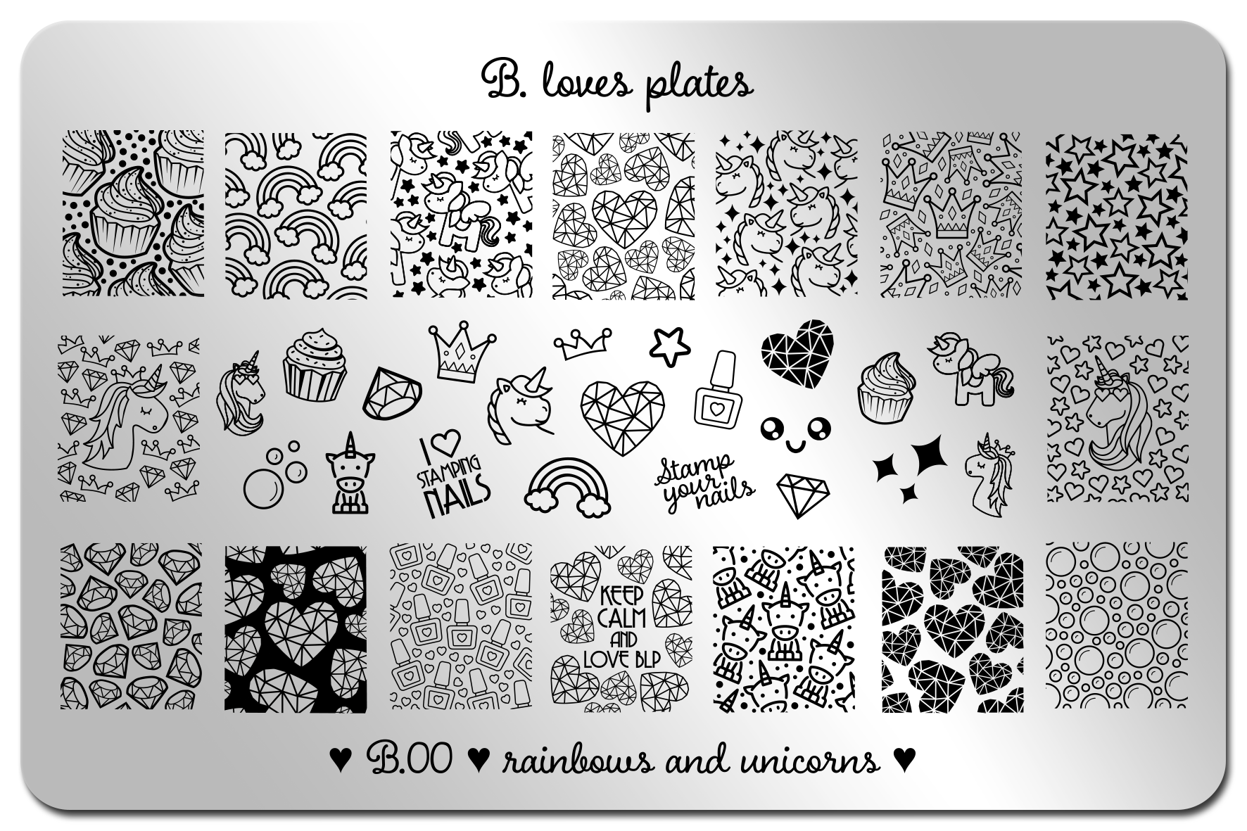 B. loves plates- Stamping Plates