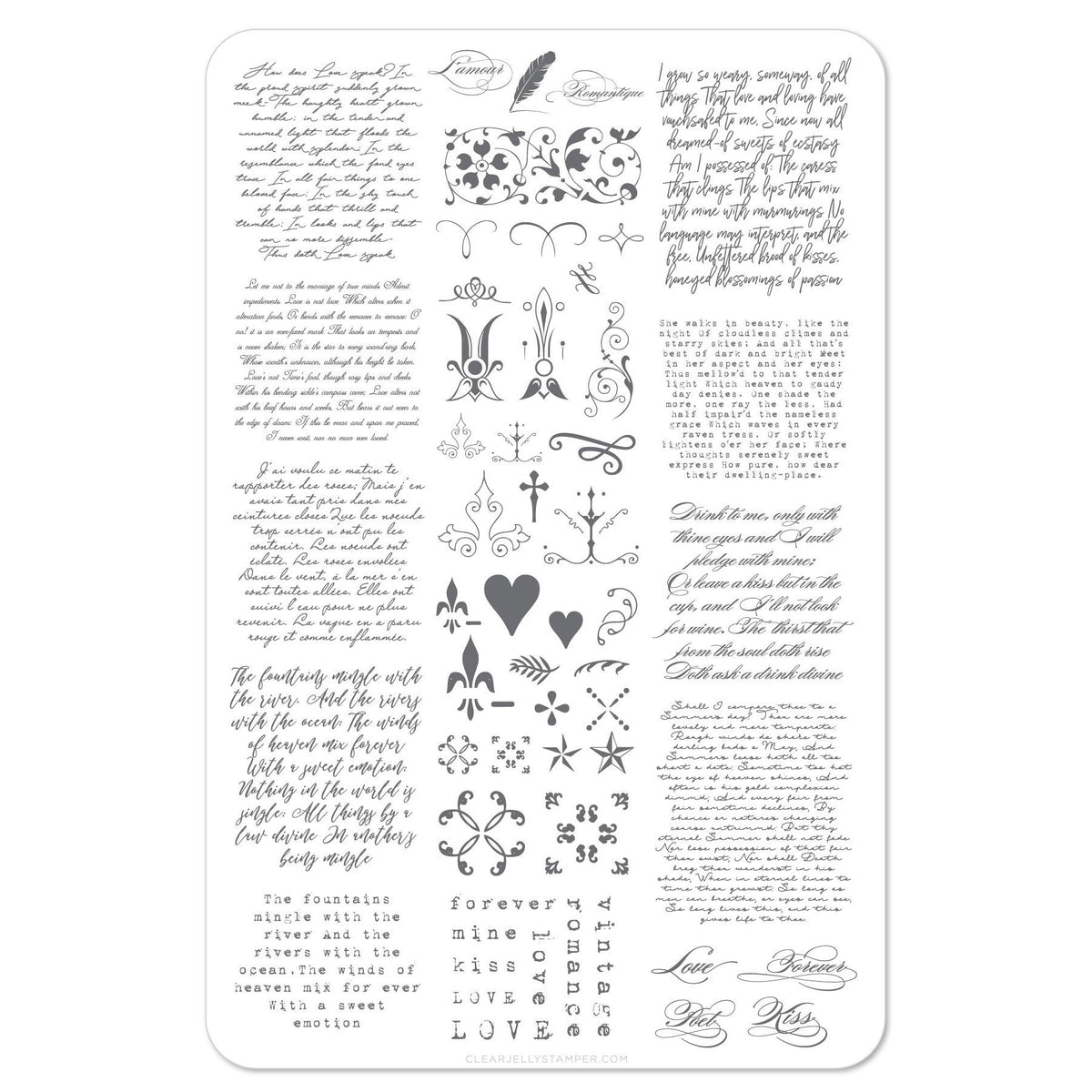 Clear Jelly Stamper- The Poet (CjS-39)