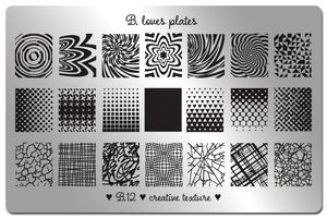 B. loves plates- Stamping Plates- B.12 creative texture