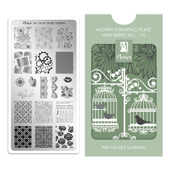 Moyra Mini Stamping Plate 110- My Secret Garden